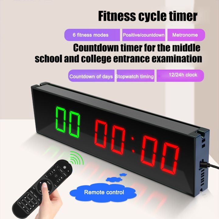 Gym Timer Led Interval Timer Digital Countdown Wall Mounted Clock