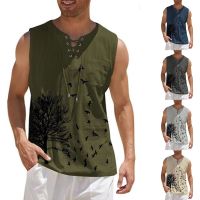 hot【DT】 2023 New Mens Cotton Muscle Gym Tee Sleeveless Printed Shirts