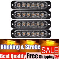 【CW】❧  6LED Emergency Strobe Stroboscope Warning Side Blinking Bar Flash 12/24V for Car Accessories