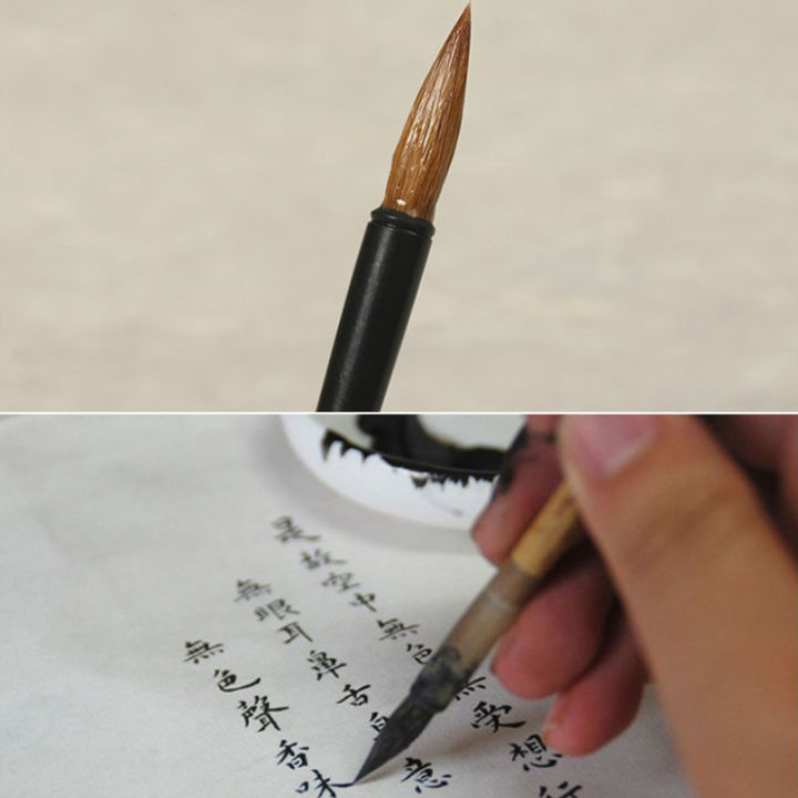 พังพอนแปรงผมแปรงเขียนพู่กันจีนขนาดเล็กสคริปต์ปกติวิญญาณบินพระสูตรคัดลอกพระคัมภีร์แปรงปากกาคาลิปราฟี