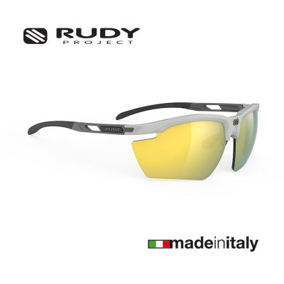 แว่นกันแดด Rudy Project Magnus Light Grey Matte / Multilaser Yellow แว่นกันแดดทรงสปอร์ต แว่นกีฬา ติดคลิปสายตาได้