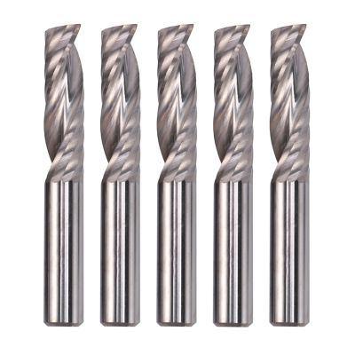 5Pcs Up Down Cut 6MM Spiral Solid Carbide CNC Router Endmill Compression Wood Tungsten End Milling Cutter Tool Bit