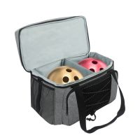 Bowling Bag Bowling Tote Golf Shoe Bag and Padded Divider for Double Ball and One Pair of Bowling Shoes