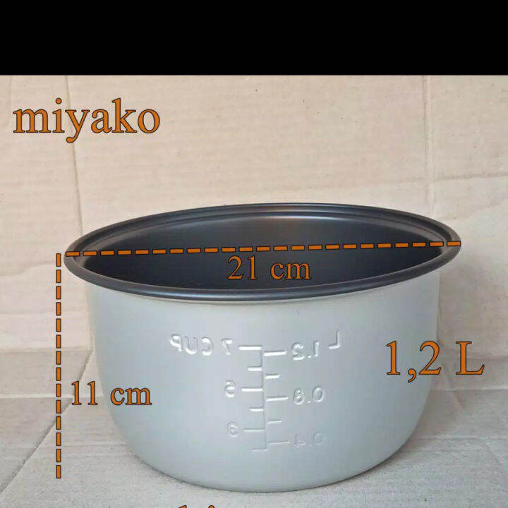 Panci Rice Cooker Miyako 1,2 Liter Magic Com Mcm 612 bahan Teflon
