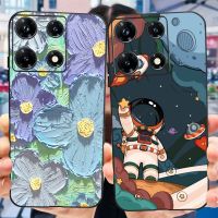 เคสสำหรับ Infinix Note 30 Pro ดีไซน์ใหม่2023 Space Man ฝาครอบเพ้นท์ลายดอกไม้สำหรับ Infinix Note30 Pro เคส X678B