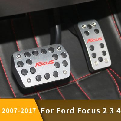 ที่ครอบไม่ลื่นเบรกคันเร่งรถสำหรับ Ford Focus 2 3 4 Mk2 Mk4 2007-2015 2016 2017