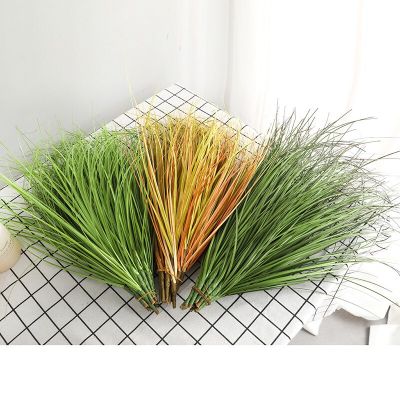 1 PCS Artificial Plastic Long Thin Leaves Grass Green Plant Home Garden Decoration Gift F715 Spine Supporters