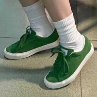 COD DSFGREYTRUYTU Foreign Trade Hip Hop Skateboard Shoes Womens Green Canvas Leisure Fashion Versatile Light White Shoes Female Students Tide