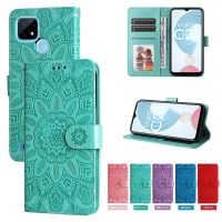 ใหม่เคสโทรศัพท์สำหรับ OPPO Realme C35 C31 C25Y C25S C25 C21Y C21 C20 C11 2021 C15 C12 Narzo 20 30A Totem กลีบแม่เหล็กกระเป๋าสตางค์หนัง2ช่องเสียบบัตรเคสแบบพับปิดได้ปลอก