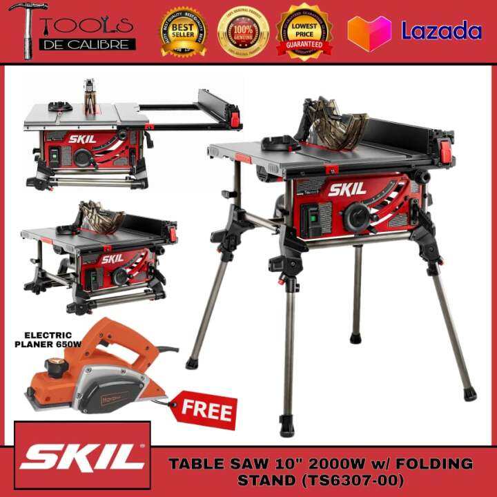 SKIL TABLE SAW 10" 2000W w/ Folding Stand (TS630700) and FREE Hoyoma