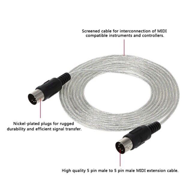 โปรโมชั่น-midi-cable-สายเคเบื้ลmidi-5-ขา-สำหรับเครื่องดนตรี-คุ้มค่า-อุปกรณ์-ดนตรี-อุปกรณ์-เครื่องดนตรี-สากล-อุปกรณ์-เครื่องดนตรี-อุปกรณ์-ดนตรี-สากล