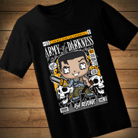 #009 เสื้อยืดลายการ์ตูน ARMY OF DARKNESS เสื้อยืดสีดำ เสื้อใส่เล่น เสื้อยืด เสื้อคอกลม ใส่สบาย เสื้อสกรีน เสื้อสั่งทำ เสื้อยืดแขนสั้น เสื้อเท่