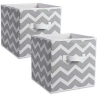 Water Ripple Storage Box, Toy Storage Box, Small 11X11X11 Inch, Gray, 2 Pieces