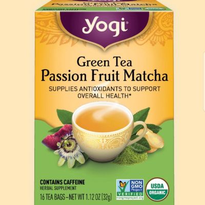 Premium for U📌ชา YOGI TEA WELLNESS TEA BOX ชาสมุนไพรออแกนิค เพื่อสุขภาพจากอเมริกา📌 Green Tea Passion