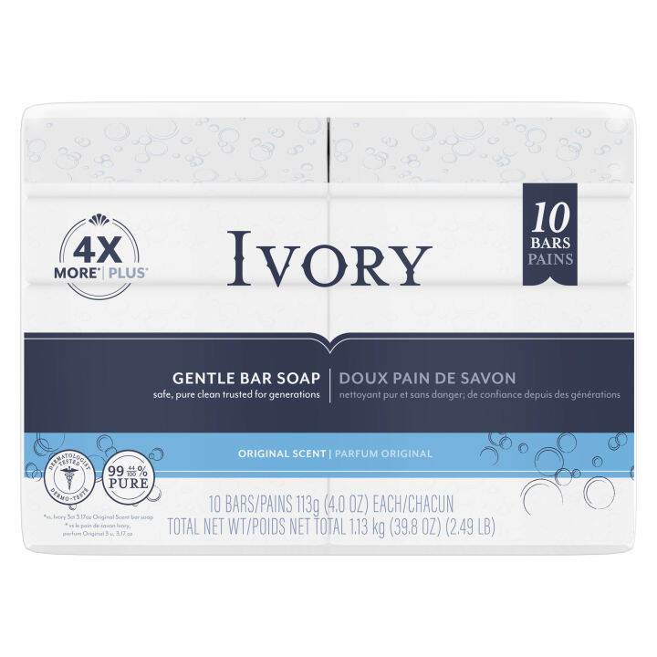 Ivory Bar Soap Original 113g x 10's Lazada PH