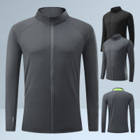 Breathable Mens Jackets Fitness Sports Jacket Nylon Zipper Stand-Up Collar Running Casual Mens Jacket Winter Outdoor Training