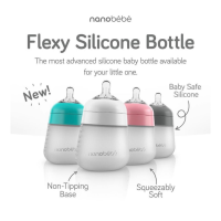 nanobébé  Flexy Silicone Bottle/ขวดนมนาโนเบเบ้ รุ่น เฟลกซ์ซี่ซิลิโคนขนาด 9 ออนซ์