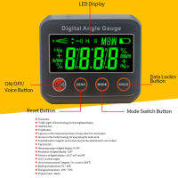 เกจวัดมุมแบบดิจิตอล LED เครื่องมือวัดมุมแบบมัลติฟังก์ชั่นความแม่นยำสูง LED ไม้บรรทัดวัดระดับอัตโนมัติ