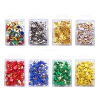 Colors Thumb Tacks 100 Count Colors Plastic Roundness Push Pins Decorative Tacks for Corkboard Marking Maps Dropship Clips Pins Tacks