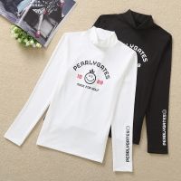 ▩♠✑ Autumn And Winter Golf Clothing Women 39;s Warm Base Coat Elastic Breathable Fast Drying Plush High Quality Top Long Sleeve