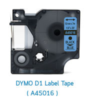 เทปพิมพ์อักษร Dymo D1 12mm ดำพื้นฟ้า    (ออกใบกำกับภาษีได้)