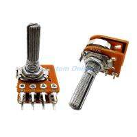 1PC WH-148 Audio Volume Potentiometer Switch Dual 8-pin With Center Tap B50K B100K 25mm