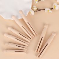 5pcs Wood Dolly Peg Traditional Dolly Style Wooden Clothes Pegs Pins Clips Round Wooden Clothespin Wooden Crafts Clips Pins Tacks