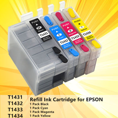 Easy Refill T1431 T1432 T1433 T1434 ink cartride for EPSON WF-7521 7511 3011 3531 3521 printer ink and Resettable chip