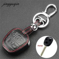 ♝๑ Jingyuqin skórzany brelok obudowa kluczyka do samochodu pokrywa dla Toyota Tarago RAV4 Corolla Camry Celica Avalon dla Lexus RX300 ES300