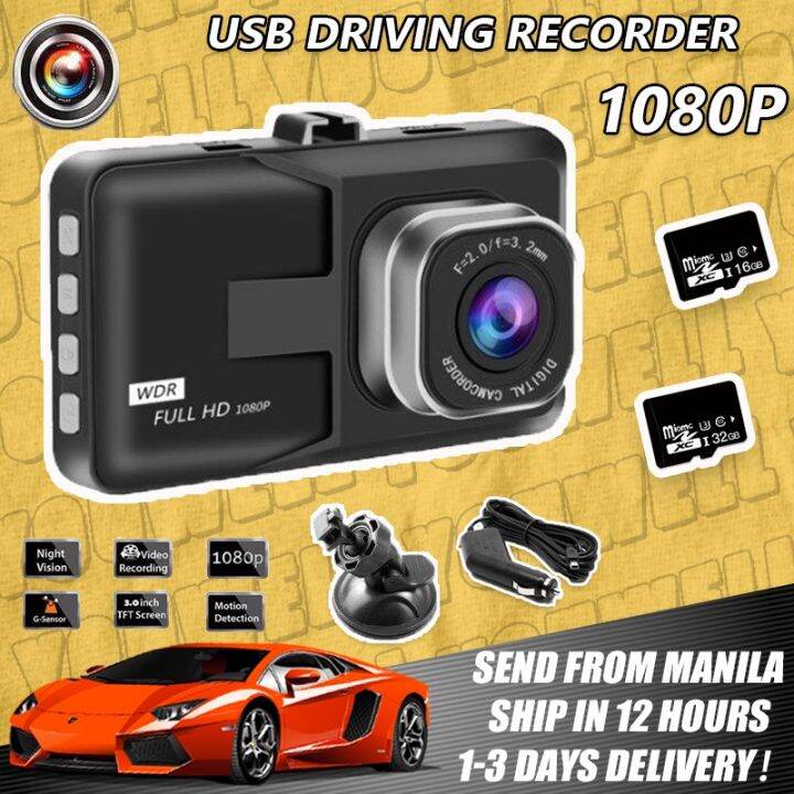 SDE Car Dash Cam Universal 1080P Driving Recorder Full HD 170°Night