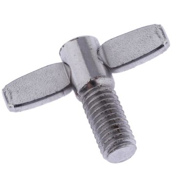 ‘【；】 Zinc Alloy Drum Set Cymbal Stand Wing Nut Screw Silver 6Mm Percussion Instrument Parts