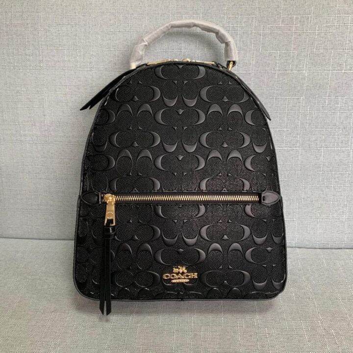 Coach Jordyn Zip Women's Backpack in Black Signature Smooth Leather