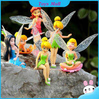 ตุ๊กตาเจ้าหญิง Tinker Bell,ตุ๊กตาเจ้าหญิงน่ารักสำหรับตกแต่งบ้านสำนักงานวันเกิดจำนวน6ชิ้น