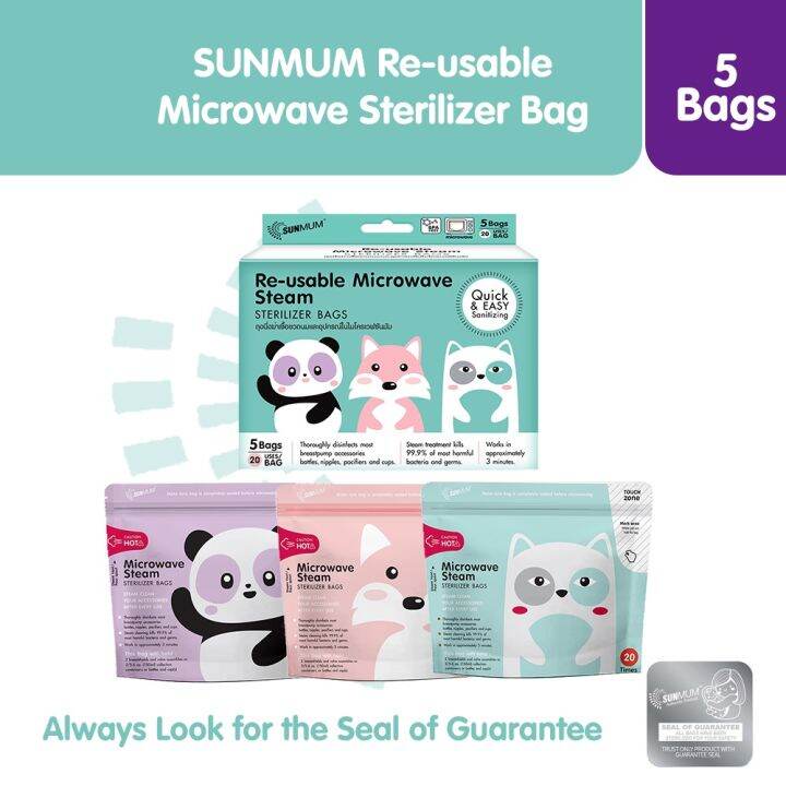 SUNMUM Reusable Microwave Steam Sterilizer Bag (5s) Lazada PH