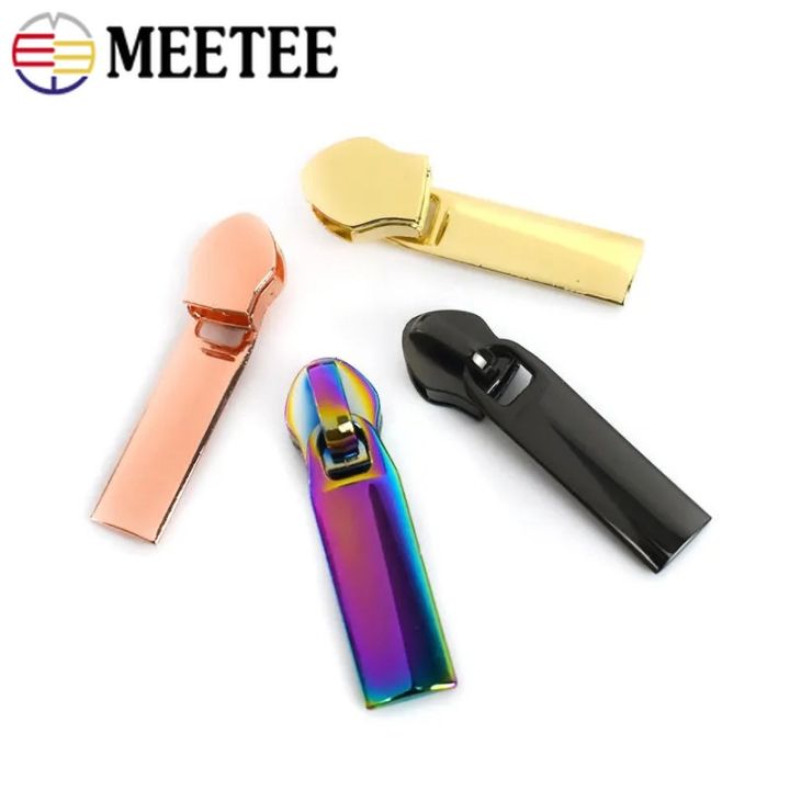 meetee-5-10-20pcs-5-decorative-zipper-puller-slider-for-nylon-zippers-clothes-backpack-rainbow-zip-heads-diy-sewing-accessories