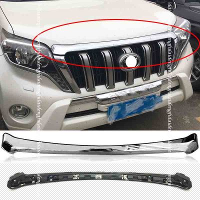 อะไหล่รถยนต์สำหรับ Toyota Land Cruiser Prado FJ150 2014-2017 ABS ฝาครอบฝากระโปรงกันชนหน้าโครเมียมแถบเปลี่ยนอุปกรณ์เสริมสำหรับแต่งรถ87Tixgportz