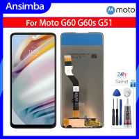 Ansimba อะไหล่จอแสดงผล LCD สำหรับ Motorola Moto G51 5G /Moto G60 /Moto G60s อะไหล่หน้าจอสัมผัสตัวประกอบดิจิตอลสำหรับ Motorola Moto G51 5G XT2171-2 Moto G60 PANB0001IN PANB0013IN PANB0015IN Moto G60S XT2133-2