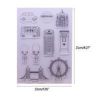 F2TE London Architecture Facility Clear Stamp Seal Handmade Crafts Embossing Decor for Card Making DIY Scrapbooking Supplies