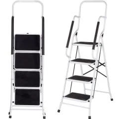 Louisville Ladder 6' Aluminum Step Ladder, 10' Reach, 250 lbs Load  Capacity, W-2112-06S 