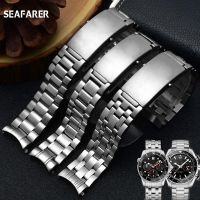 ◙✉✕ คุณภาพสูง 18 มม. 20 มม. 22 มม. เงิน 316L สายนาฬิกาสแตนเลสสำหรับ Omega Seamaster Speedmaster Planet Ocean Watchband