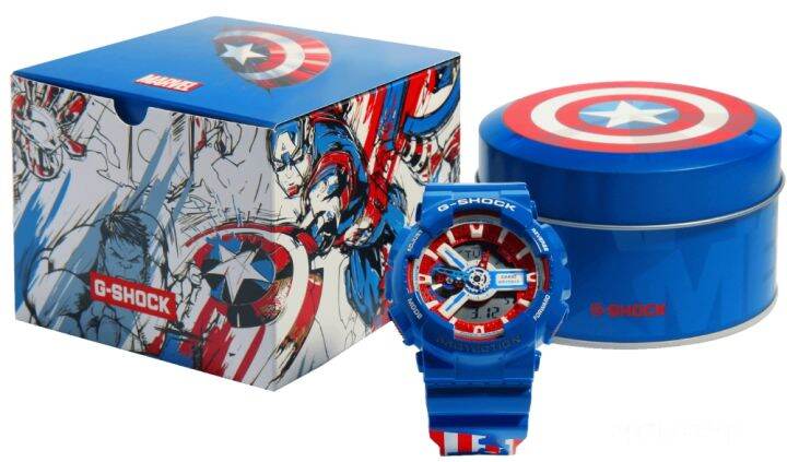 casio-gshock-นาฬิกาข้อมือผู้ชาย-สายเรซิน-รุ่น-ga-110captain-2pr-x-captain-america-limited-edition-สีน้ำเงิน-สินค้าประกัน1ปี-สินค้าพร้อมกล่องแบรนด์