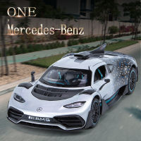 1:24 Benz ONE Sports car High Simulation Diecast Metal Alloy Model car Sound Light Pull Back Collection Kids Toy Gifts