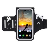 HAISSKY Earphone Holder Running Sport Armband Case For iPhone 14 Pro Max 14 Plus 13 12 11 GYM Workout Arm Bag For Samsung Xiaomi Adhesives Tape