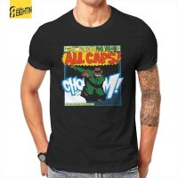 Mf Doom All Caps T Shirt for Men Madvillain Novelty Pure Cotton Tees Crew Neck Short Sleeve T Shirts Plus Size Clothes XS-6XL