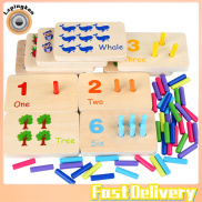 Lzpingkon hàng có sẵn trẻ em Đồ chơi cảm giác gỗ học toán nhận thức màu