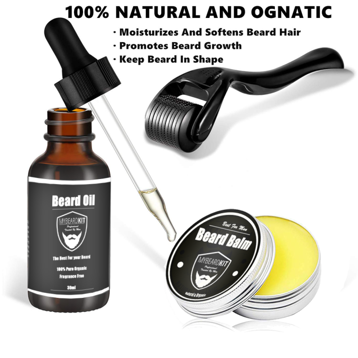 beard-oil-balm-amp-grooming-kit-for-men-beard-growth-amp-care-with-brush-scissor-amp-comb-100-pure-amp-organic