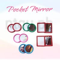 【BEIBEI】 Small Plastic Pocket Mirror Makeup Tools Salamin Hand Glass