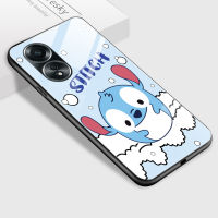 เคส Hp A58 OPPO 4G สำหรับ Oppo A584g น่ารักสำหรับผู้หญิงเคสลายการ์ตูนน่ารักสำหรับเด็กผู้หญิงเคสไข่ "Micky Minie Donad หมีพูเคสมันวาวเคสหลังกระจกนิรภัยเทมเปอร์