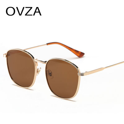 OVZA Rectangle 2022แว่นตากันแดดผู้หญิงกรอบโลหะแว่นตาสีแดง Mens S0062