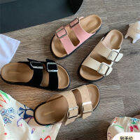 คุณแม่องุ่นไซส์ใหญ่ 41-43 รองเท้าแตะพื้นหนาสำหรับผู้หญิงรองเท้า Birkenstock แบบลำลองแมทช์ลุคง่ายสำหรับผู้หญิง ~